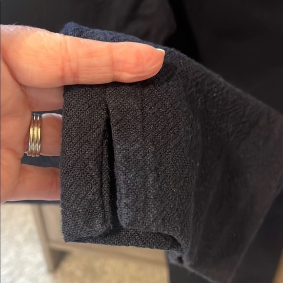 Tory Burch Navy Crop Textured Cotton Pants Sz 6 EUC - Picture 5 of 7